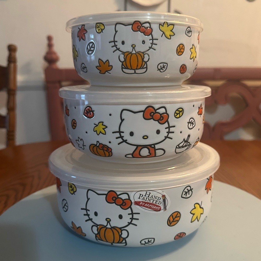 Hello Kitty Fall-Themed Food Storage Set - White and Orange